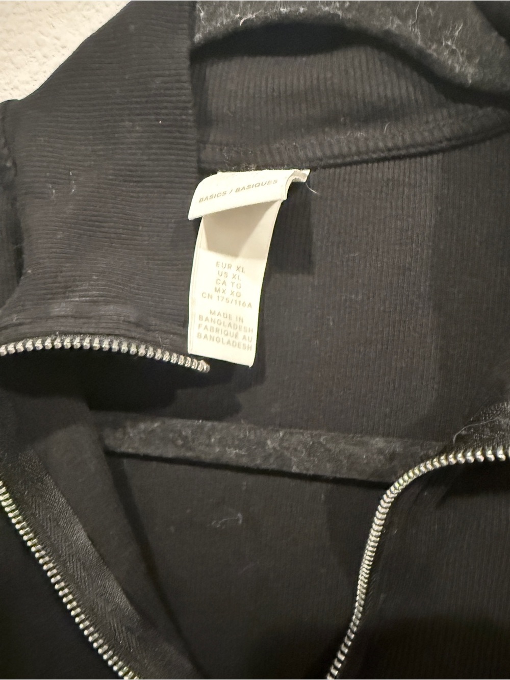 H&M Black Half-Zip Long Sleeve Top - Picture 4 of 5